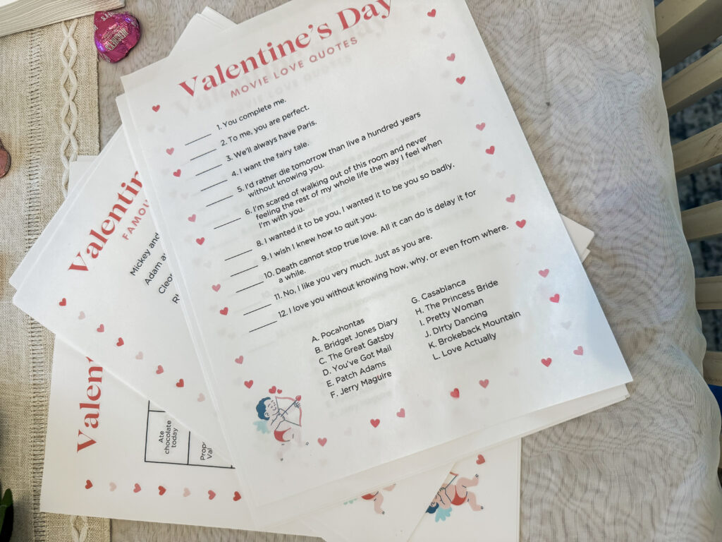 free printable valentine's day games for galentine party