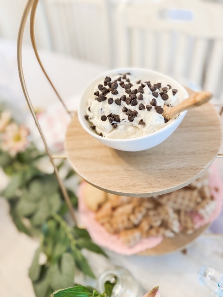 dessert cannoli dip with dippers for galentine's day food