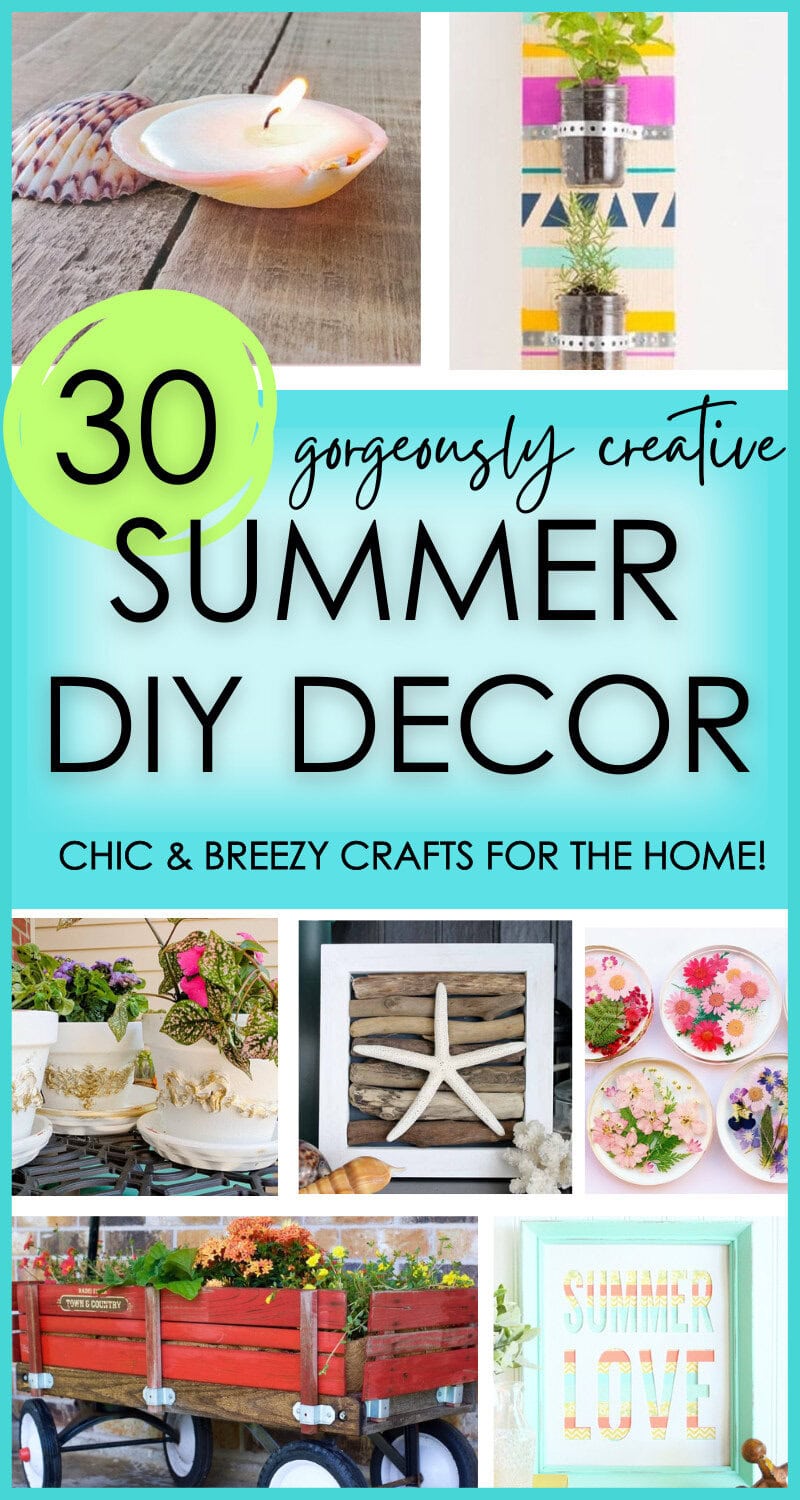 summer crafts for the home collage pin