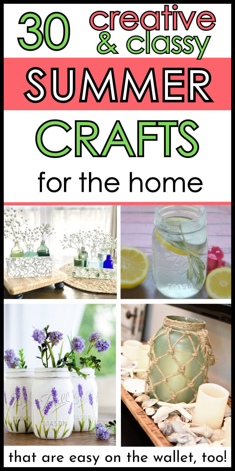 summer crafts for the home collage pin