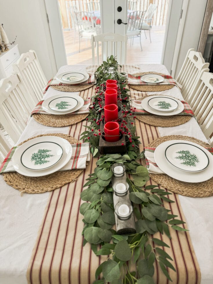 Christmas Honeycomb Green Tree Table Decoration Set - 3 Sizes (24/20/15cm) For Party Tablescape