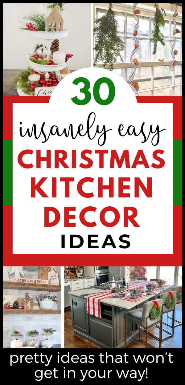 pin for christmas kitchen decor ideas collage