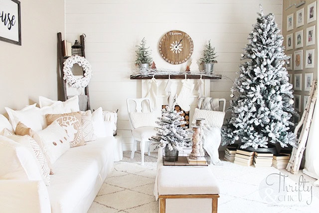 Image for White Christmas Decor Living Room