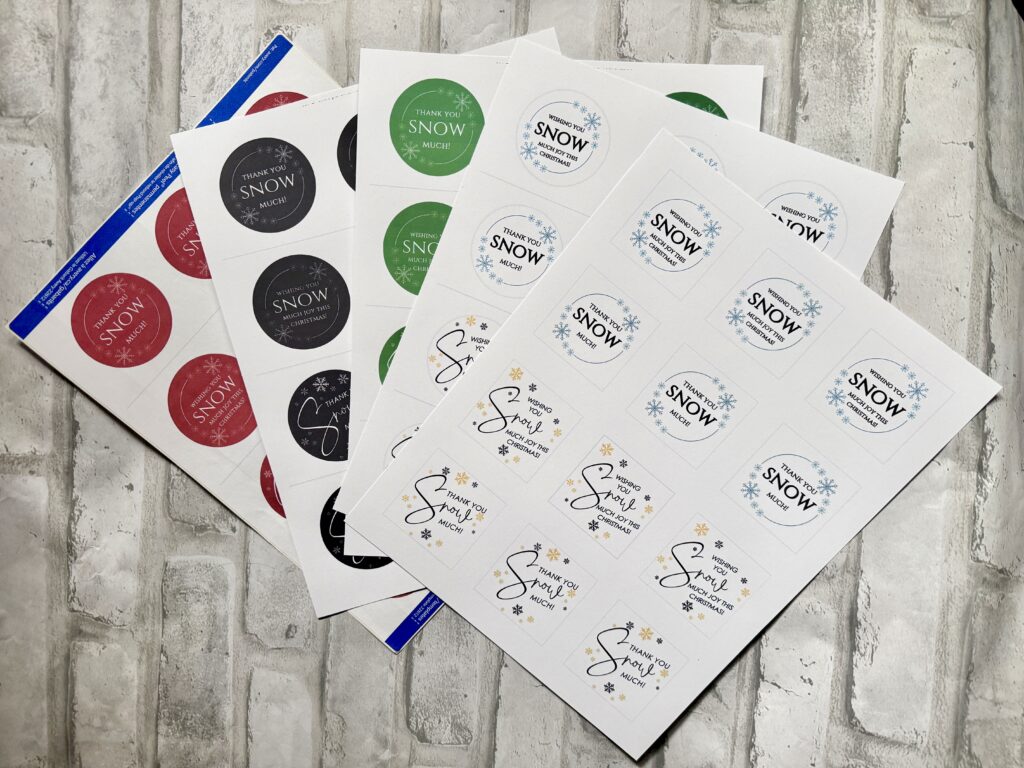 printable tags for snow cones, thank you snow much, wishing you snow juch joy this christmas