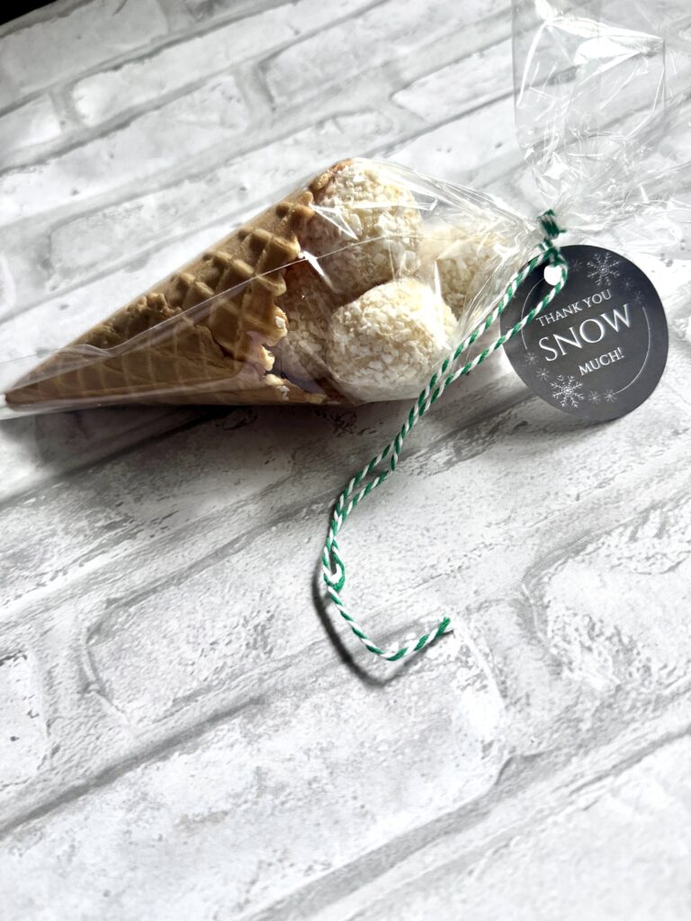 simple snowcone with no almond bark or cone wrapper