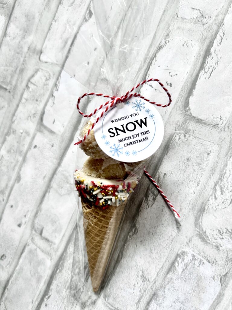 snowcone with no wrapper, but with almond bark