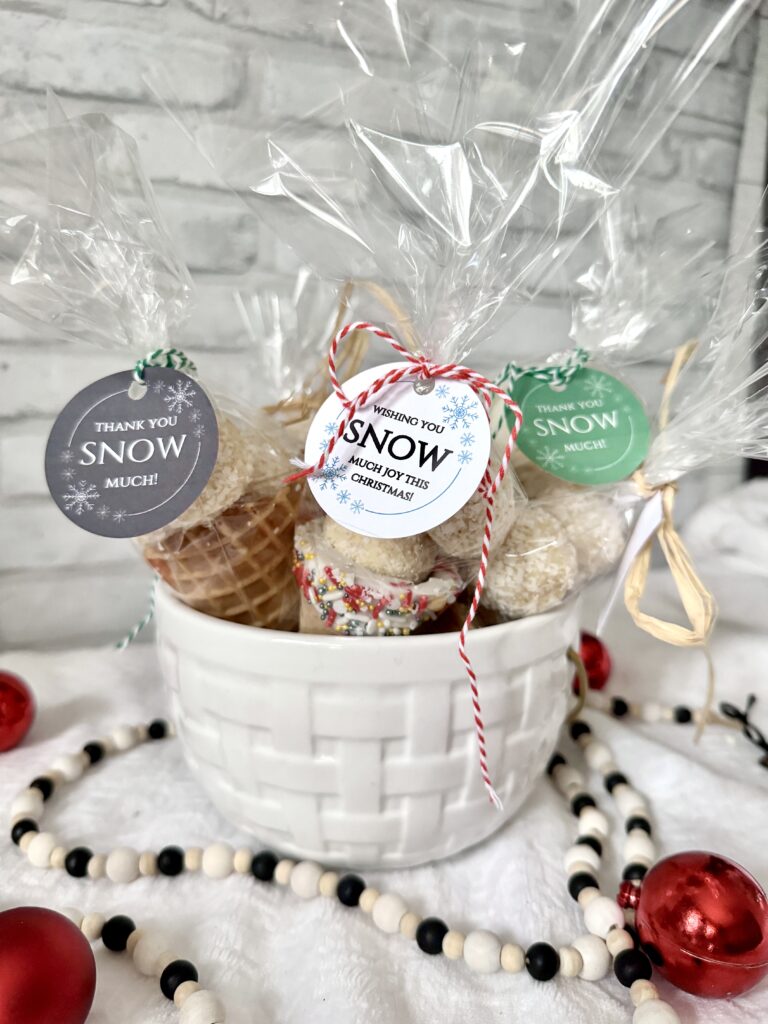 thank you snow much gift tag with cocoonut snowballs snowcone christmas gift with printable tags
