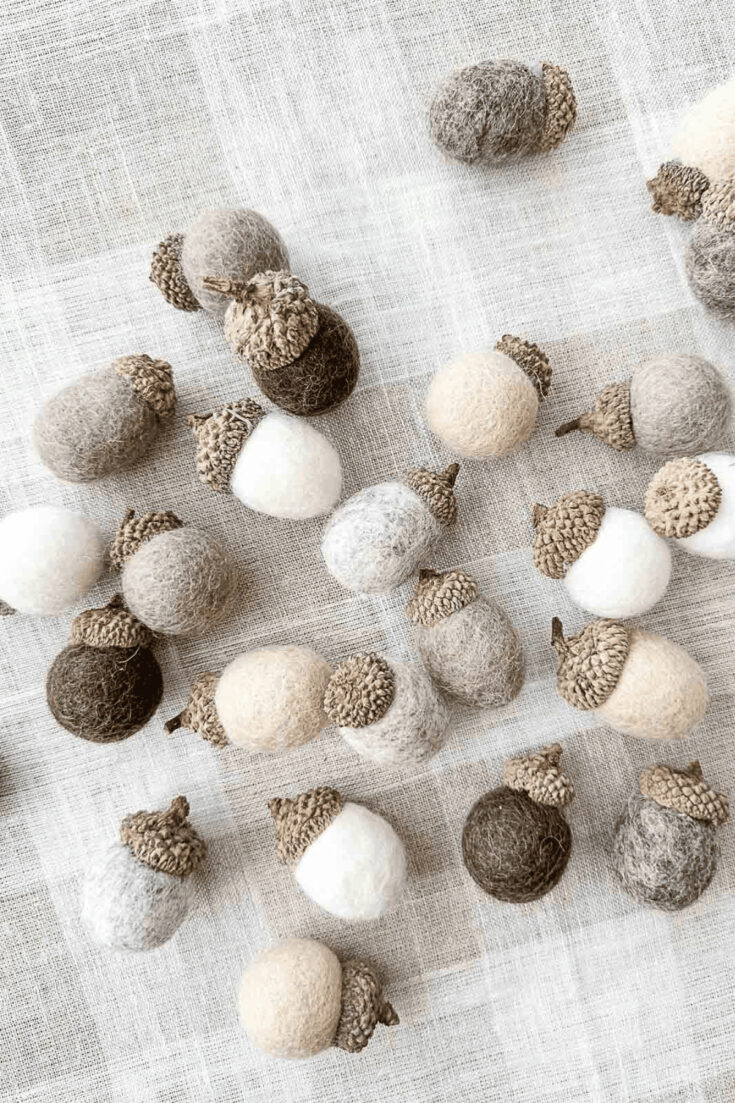 Image for Felted Wool Ball Acorns