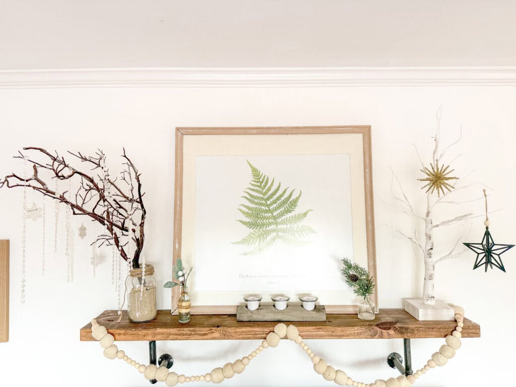 winter wall shelf for cozy winter decor