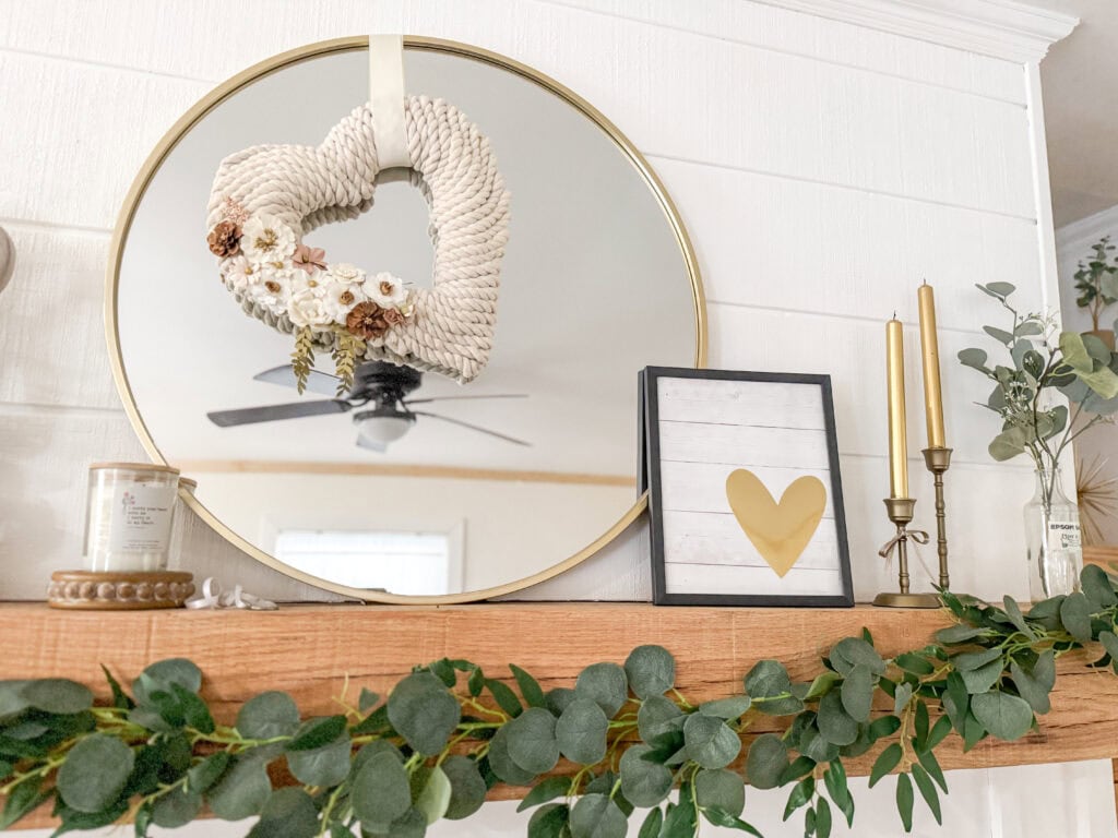 candles on valentine mantels for subtle neutral valentine decor