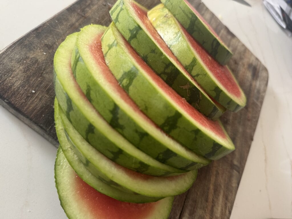 sliced watermelon