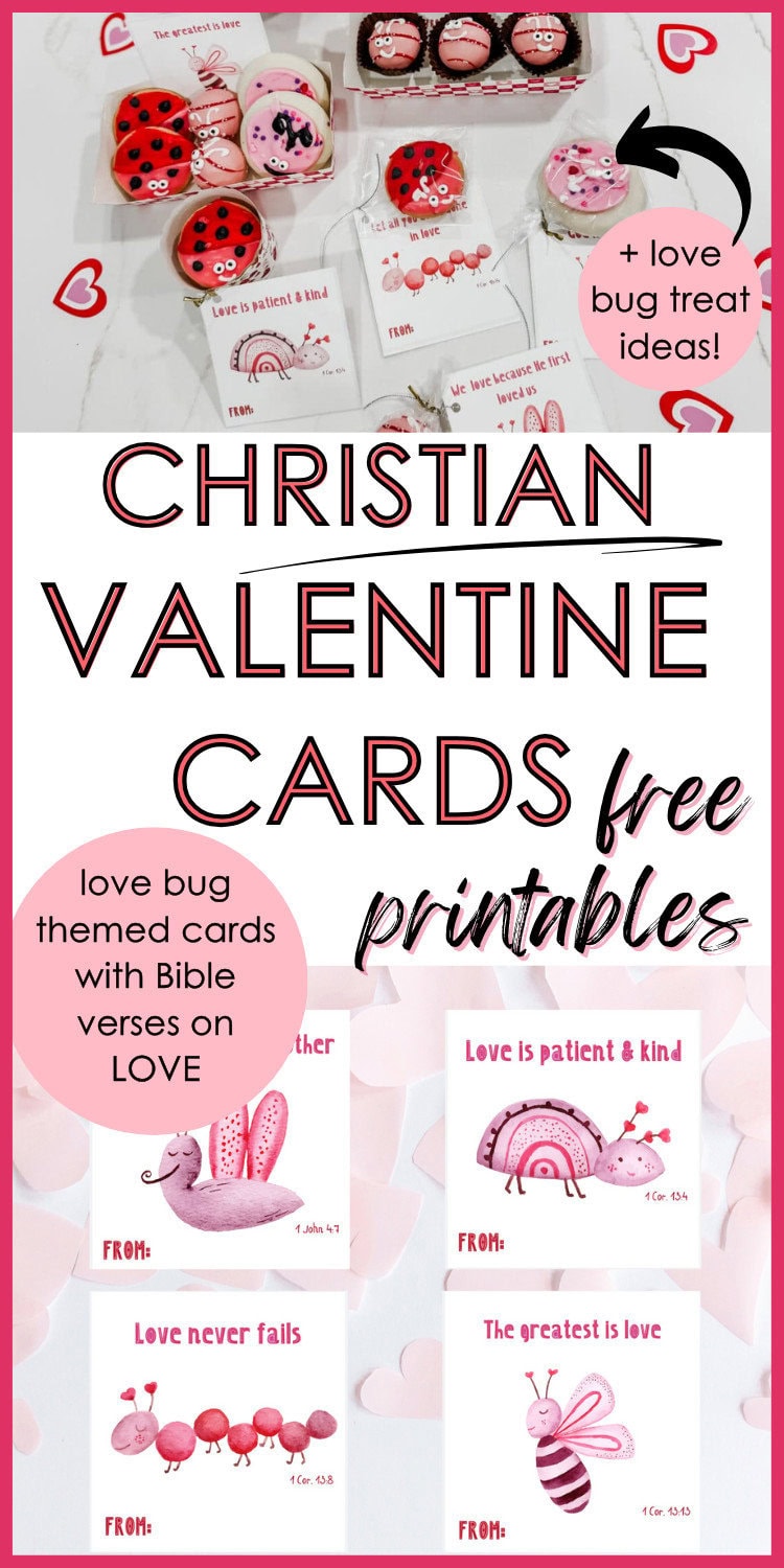 love bug treats and printable Christian valentine cards for kids