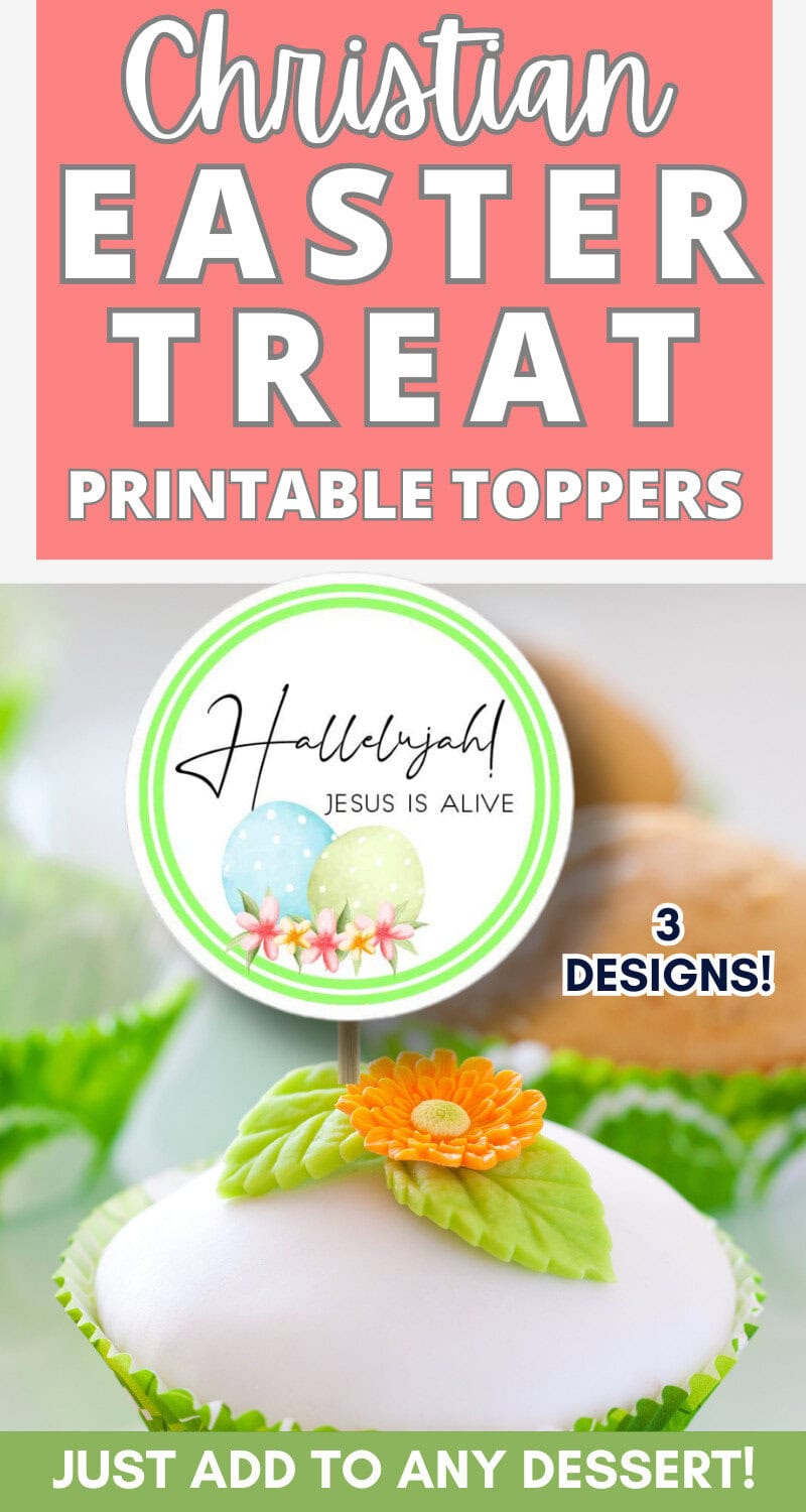 Christian Easter treat cupckae toppers