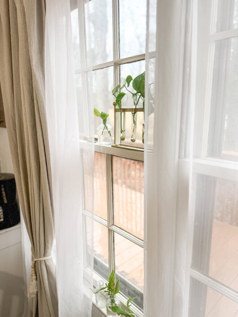 light airy sheer curtains for cottage core home for spring