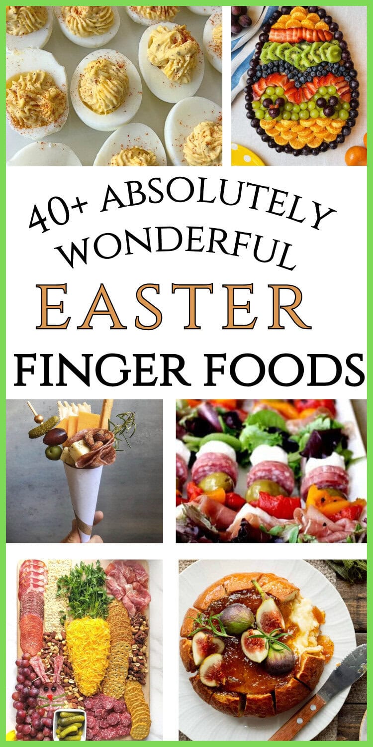 easter appetizer collage for easy finger foods