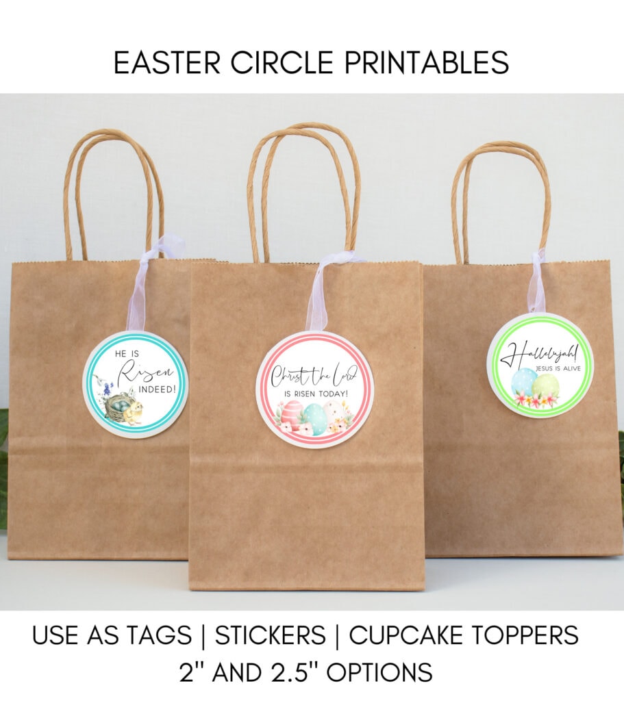 easter he is risen indeed gift tags for christian easter dessert
