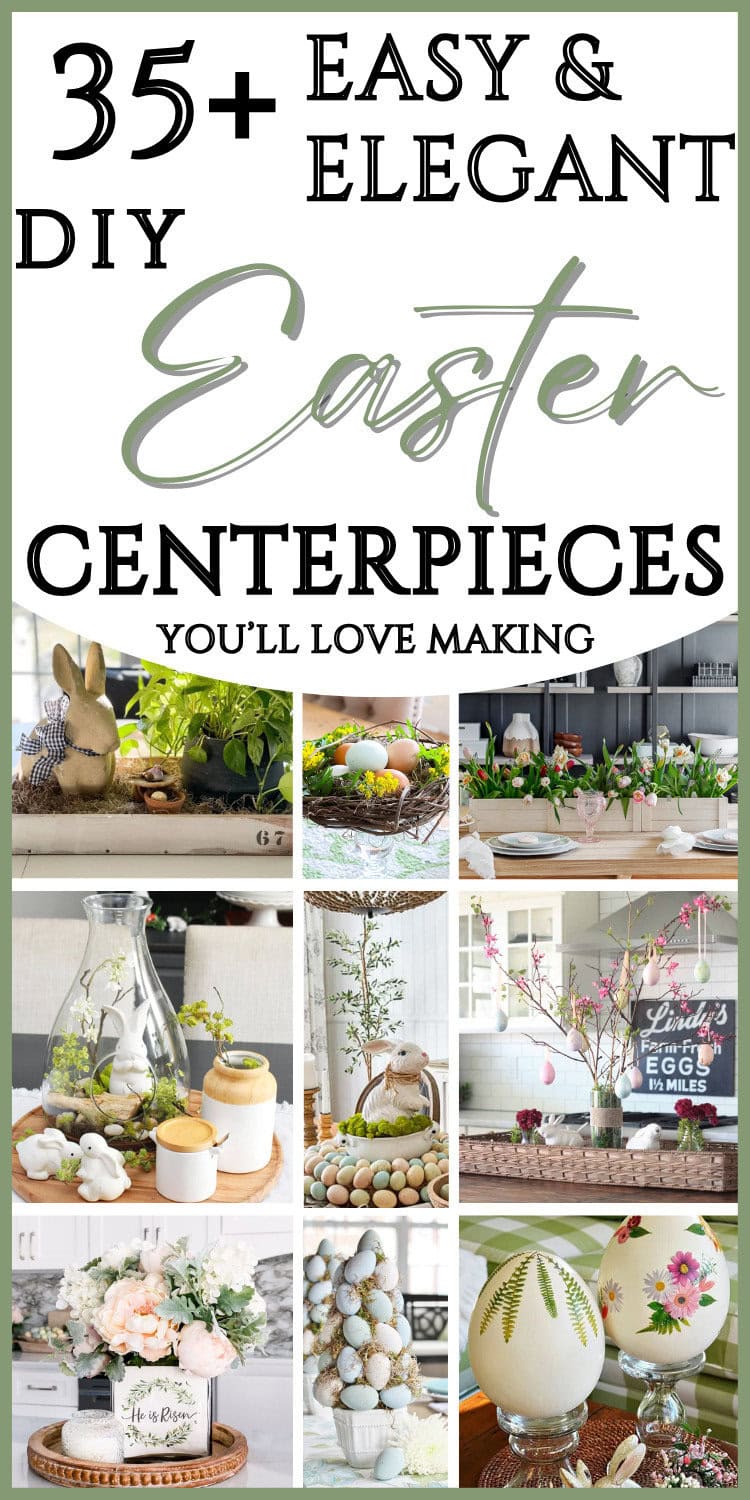 Delightful Easter centerpieces with spring flowers, decorated eggs, and charming farmhouse accents perfect for festive home decor.