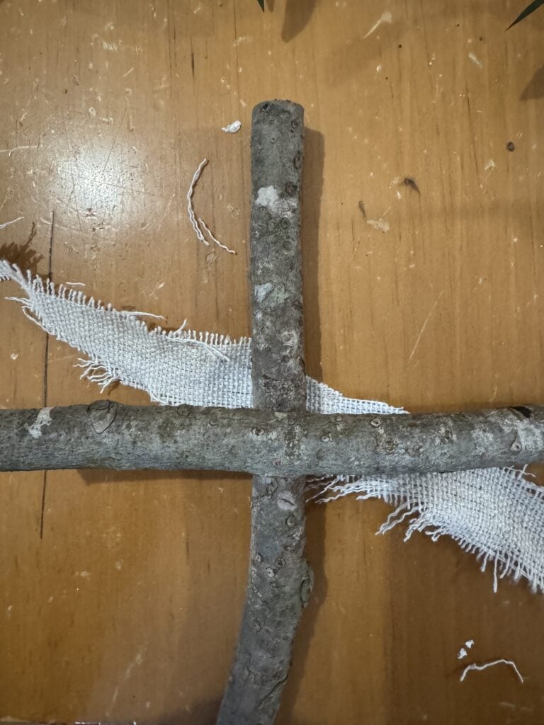 fabric behind cross sticks