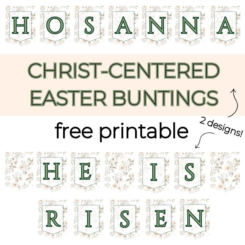 hosanna he is risent bunting for christ centered decor
