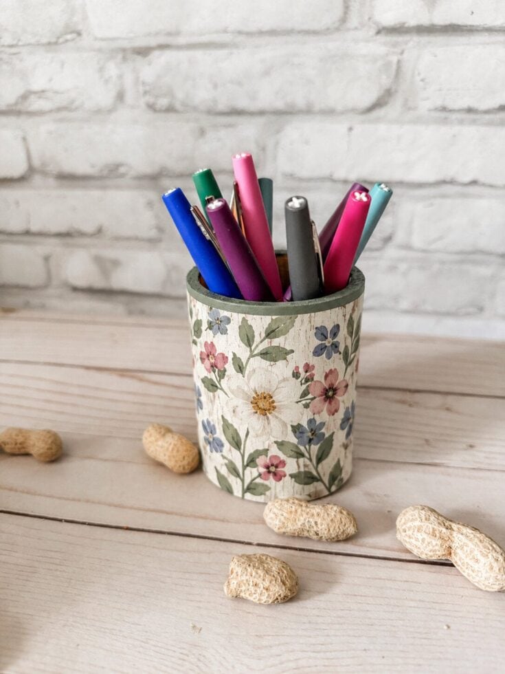 Image for Wooden Pencil Holder DIY Gift (Easy Dollar Tree Craft!)