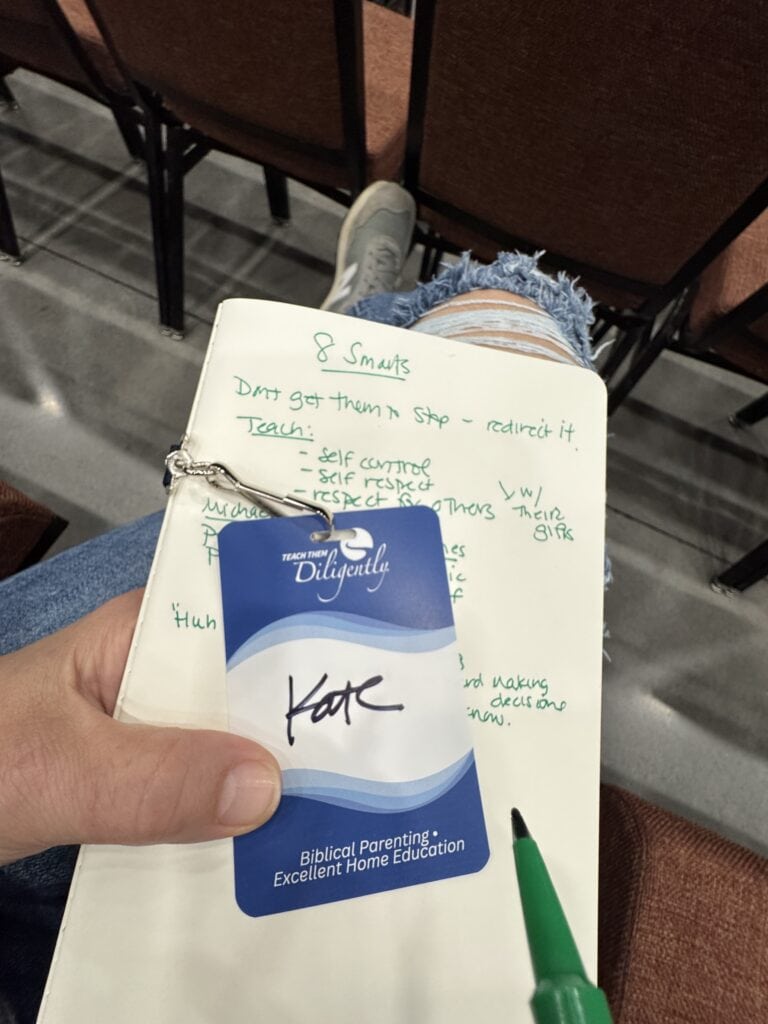 name tag with notes at TTD