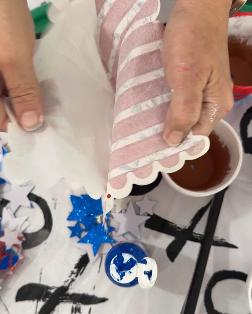 separated layer of napkin for decoupage