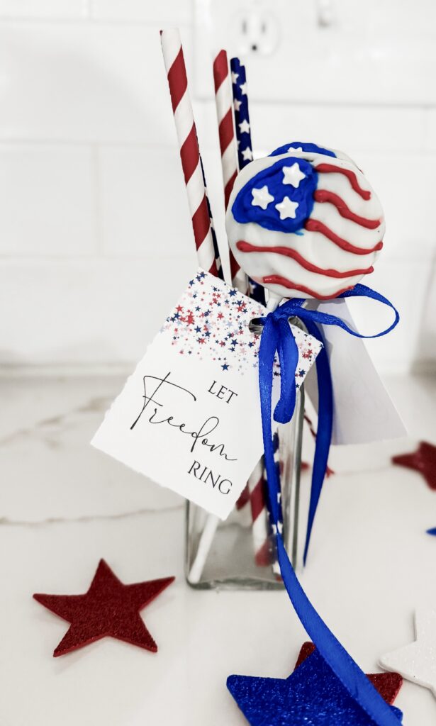 Let freedom ring flag oreo pop with tag