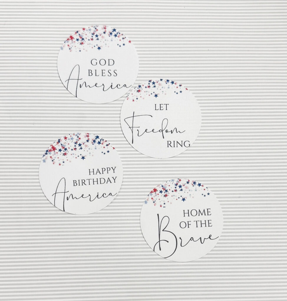 tags cut into circles