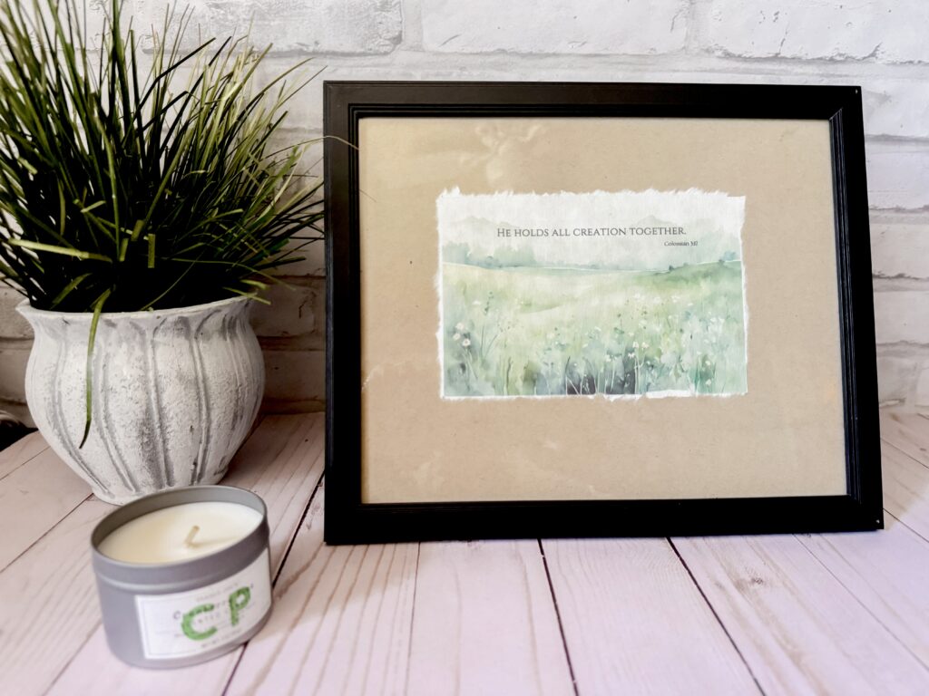 rice paper printable on cardstock in frame