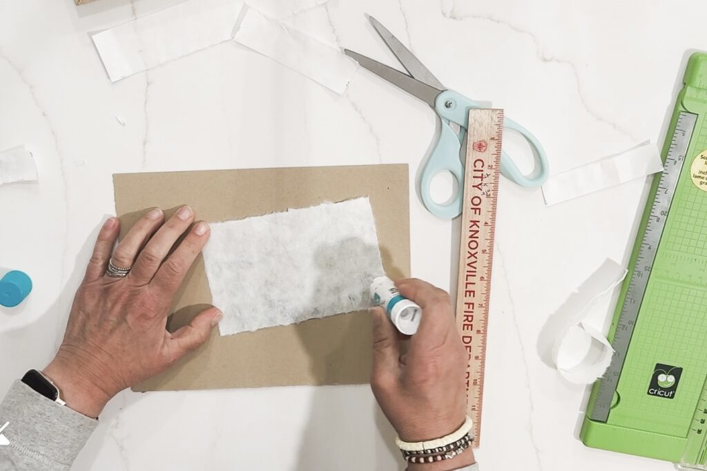 Rice paper printable glued down
