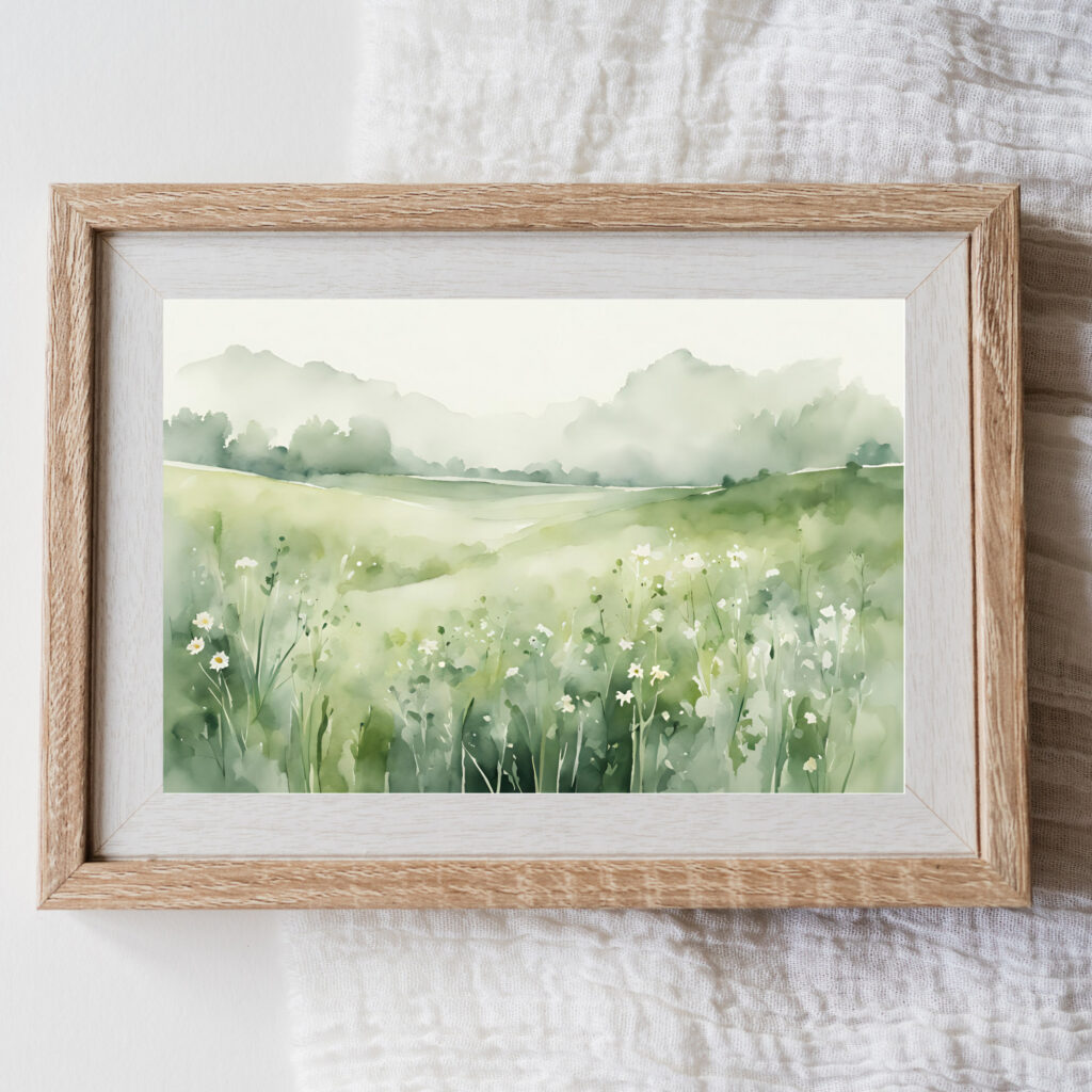 Watercolor mockup with no text