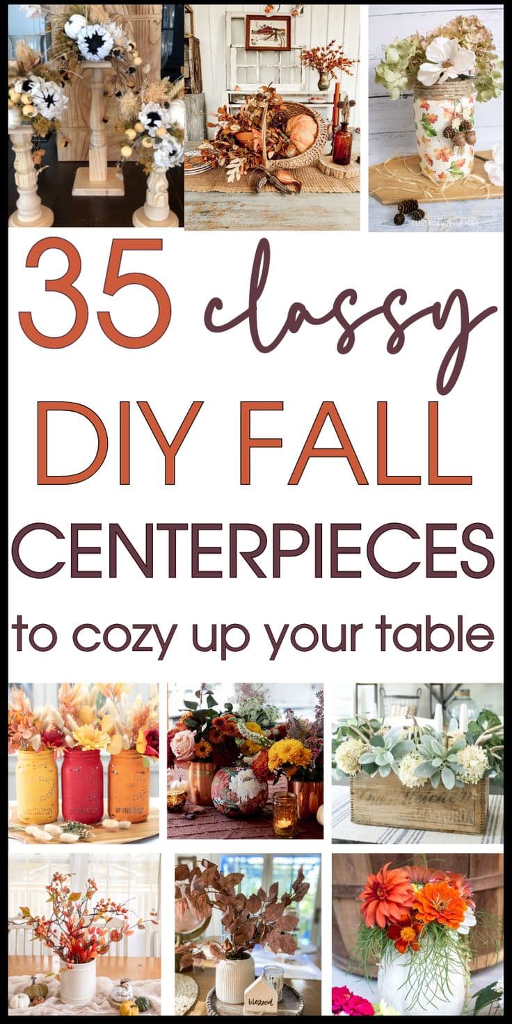 collage diy fall centerpieces
