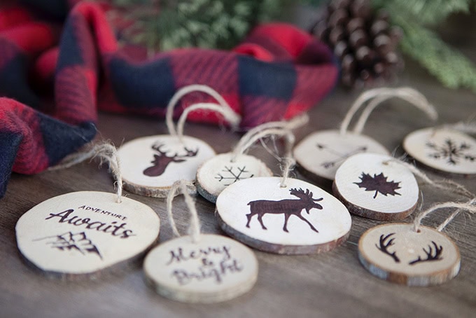 Handmade holiday gift tags with winter and woodland designs, perfect for Christmas or rustic decor.