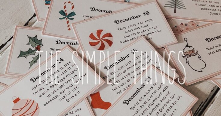 Holly and Christmas-themed devotional cards for December with inspiring Bible verses and holiday messages, perfect for spreading faith and joy during the Christmas season.