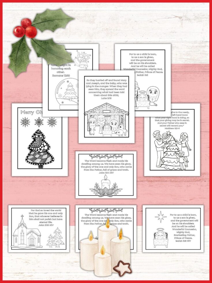 Image for 15+ Free Bible Verse Christmas Coloring Pages