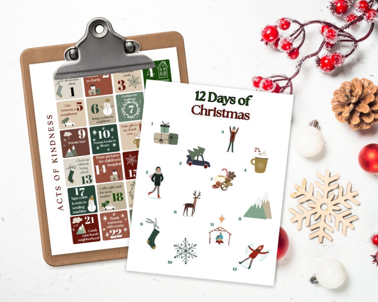 Holiday gift ideas for Christmas countdown and kindness acts, cozy winter decor, and festive holiday traditions with A Hundred Affections.