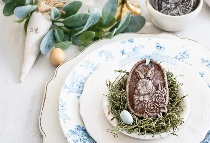Image for Salt Dough Vintage Easter Ornament