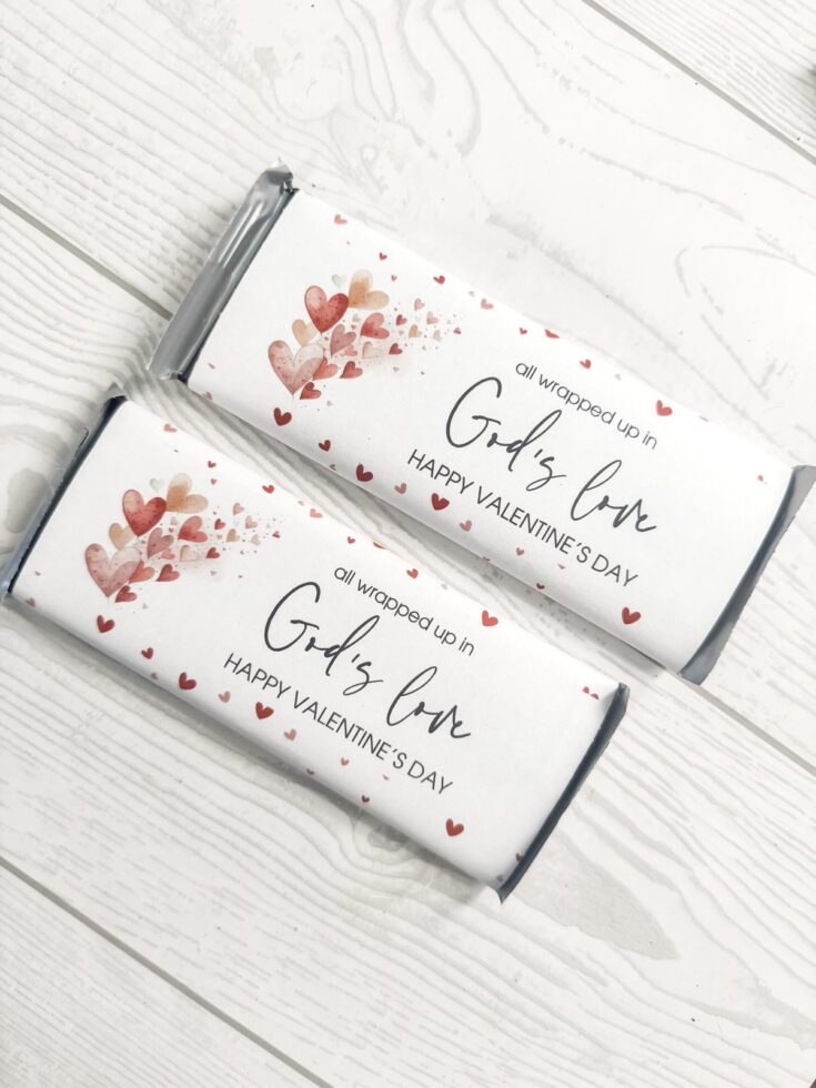 Delicious Valentine's Day chocolates wrapped in love-themed paper.