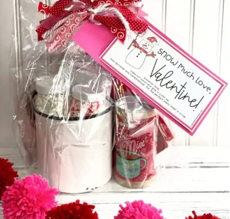 A festive Valentine's Day gift set from A Hundred Affections, featuring cozy mugs, sweet treats, and a heartfelt Valentine's card, perfect for showing love and appreciation.