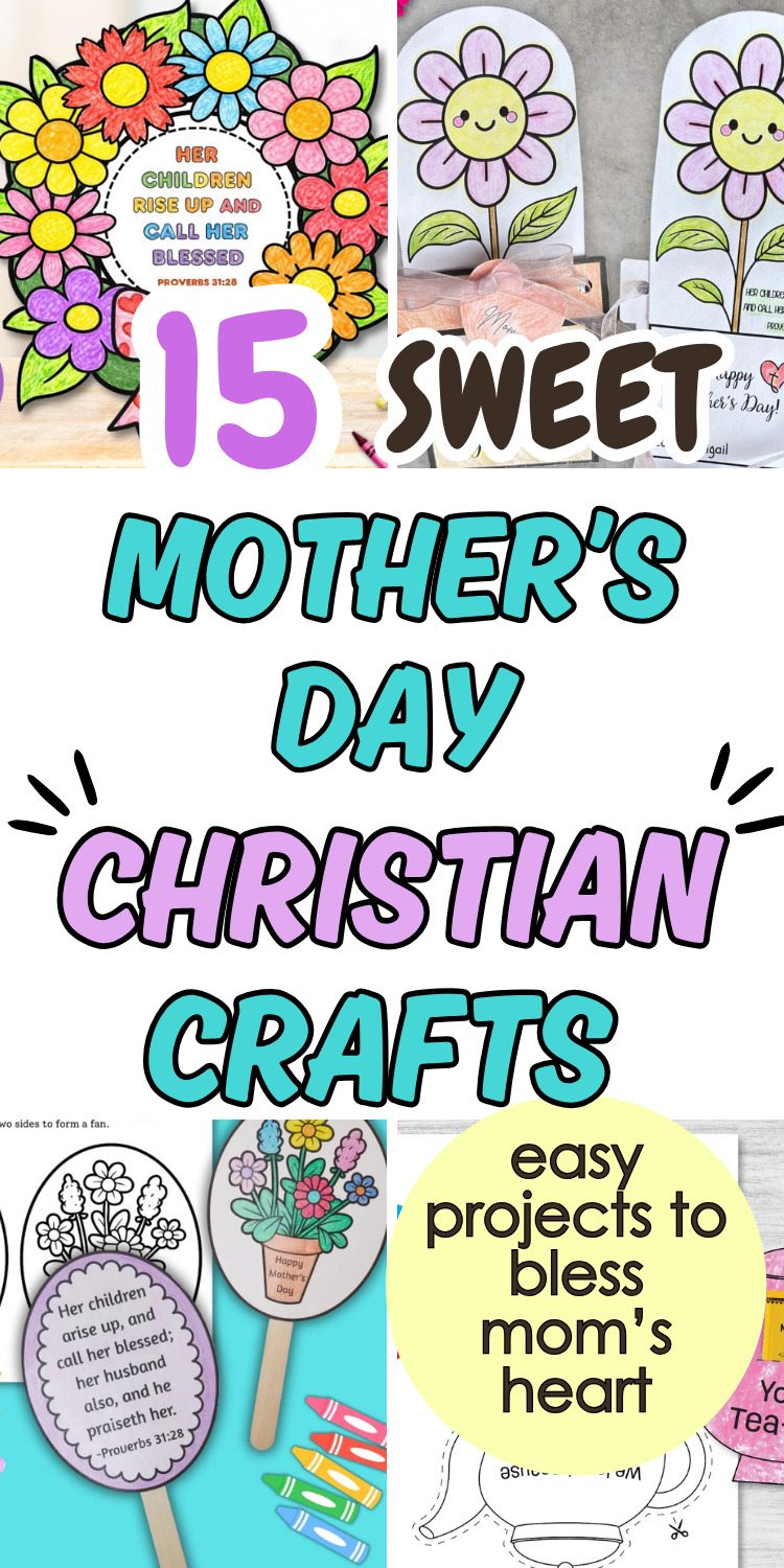 christian printable mother's day crafts collage