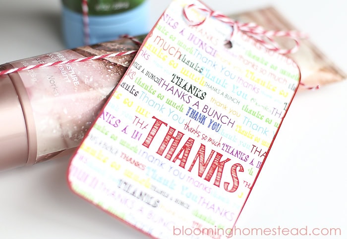 Image for Free Printable Thank You Tags