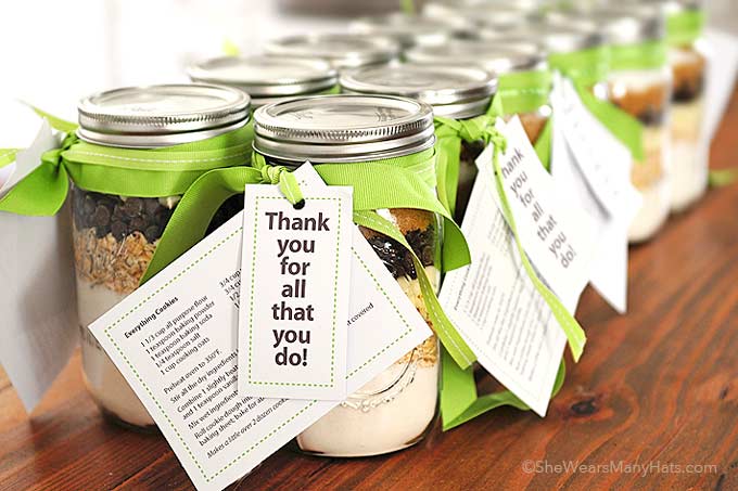 Image for Everything Cookie Recipe in a Jar with Free Printables