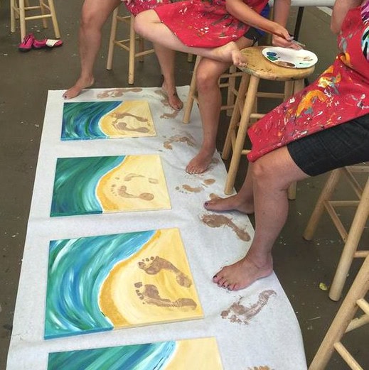 Image for Footprints in the Sand (Beach Canvas)