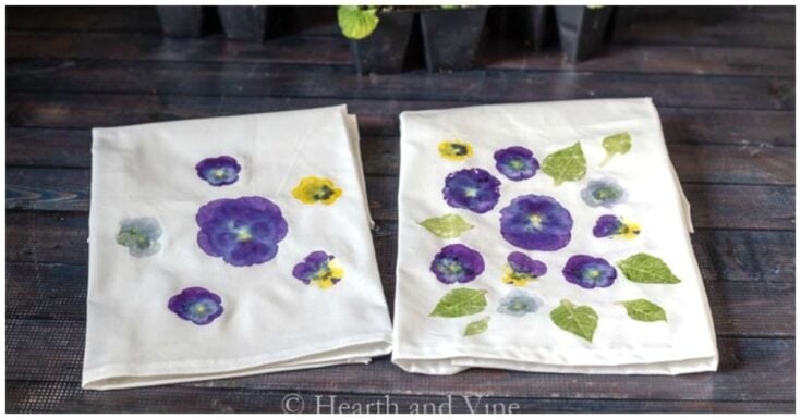 Image for Flower Pounding Handmade Tea Towels