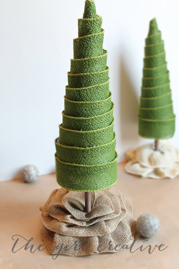 Image for DIY Burlap Ribbon Trees