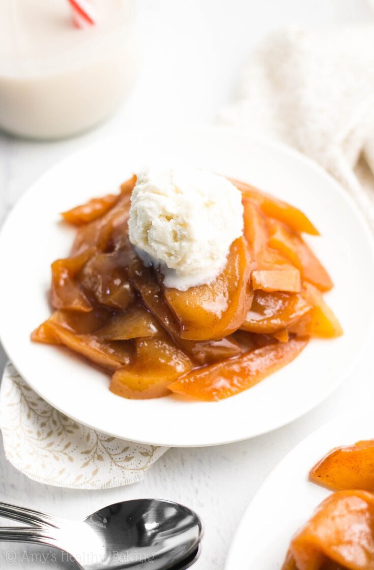 Image for Healthy Slow Cooker Crustless Apple Pie à la Mode