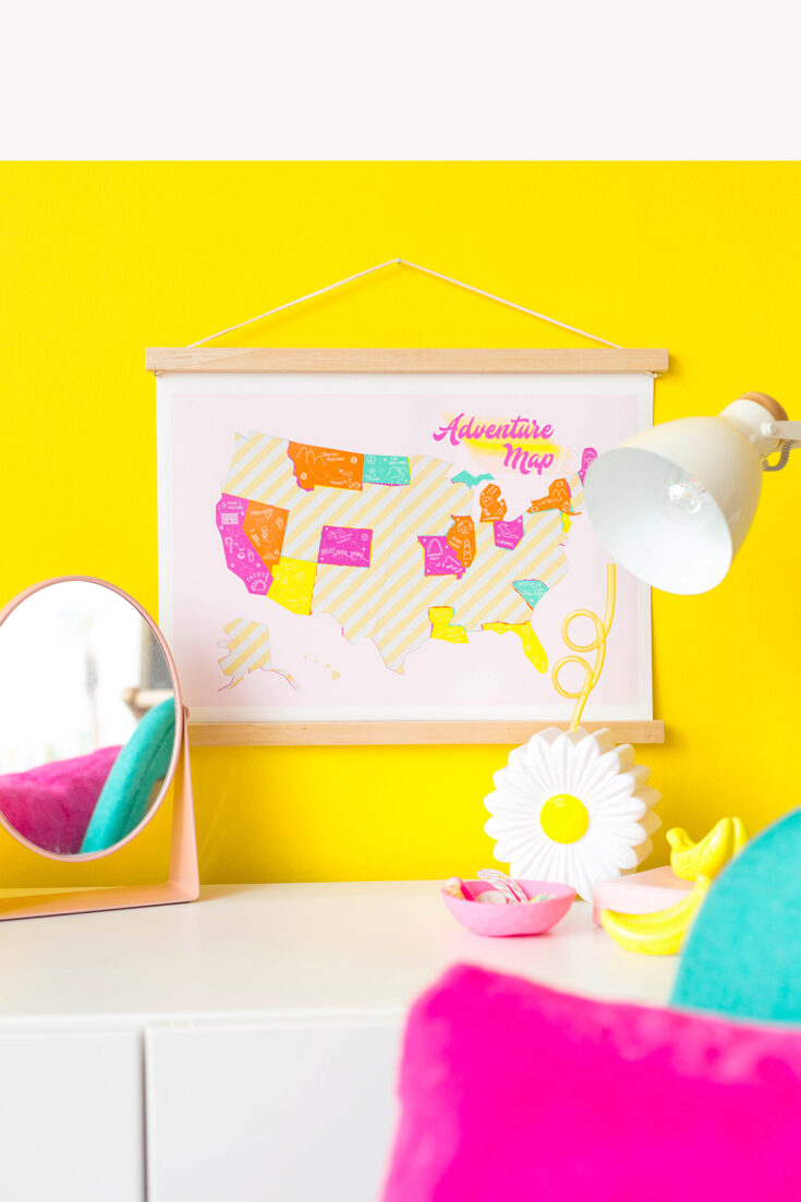 Image for DIY Scratch Off Travel Map + Printable
