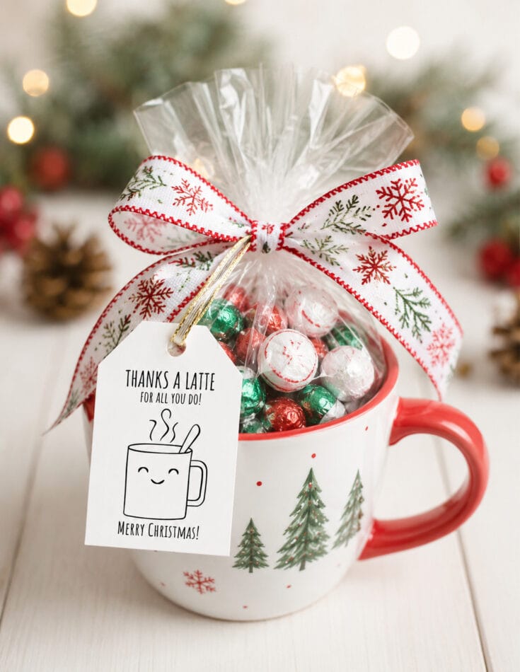 Image for Thanks a Latte Coffee Christmas Tag