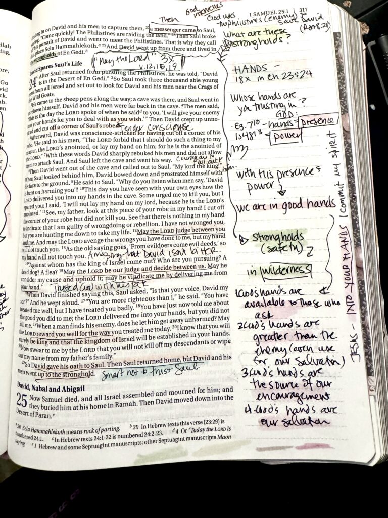Close-up of handwritten notes and quotes about strength, faith, and perseverance from A Hundred Affections journal, emphasizing resilience and hope.