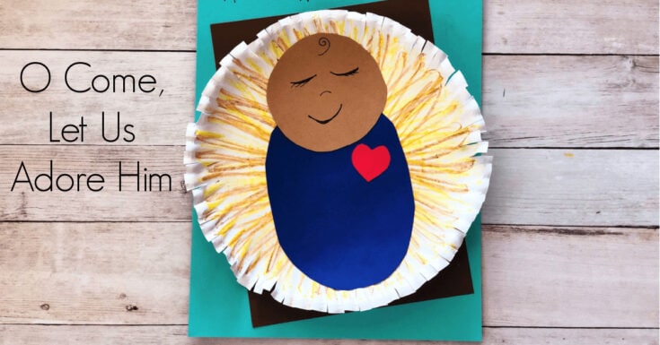 Image for Easy Baby Jesus in Manger Craft